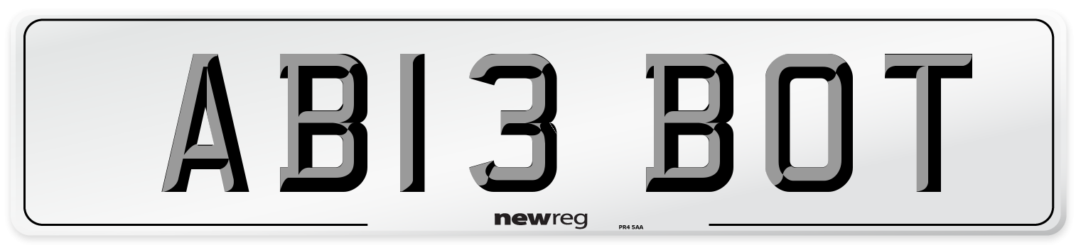 AB13 BOT Number Plate from New Reg